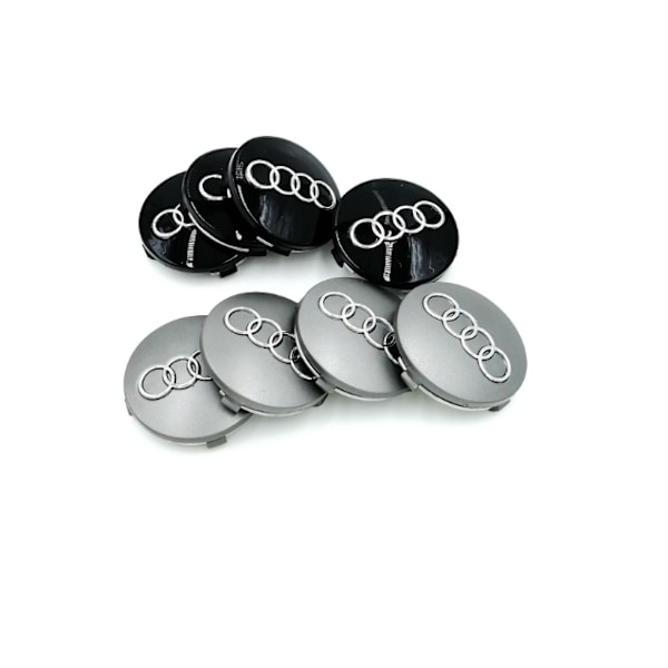 Passar Audi 60mm hjulnavkåpa A6 C5 hjul logotyp, 4-pack