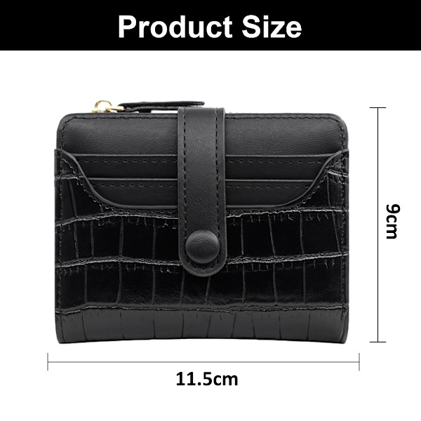Små plånböcker för kvinnor, smal bifold, PU-läder plånbok för kvinnor