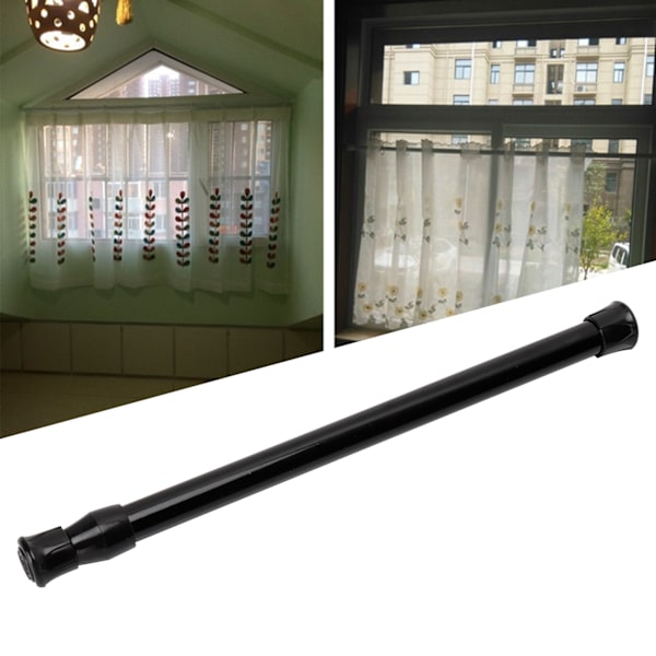 Fönstergardinskena Teleskopisk fjäderspänningsstång för kök Badrum Garderob Redskap, 30‑50cm