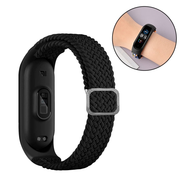 Flettet Solo Loop-reim Kompatibel med Xiaomi Mi Wristband