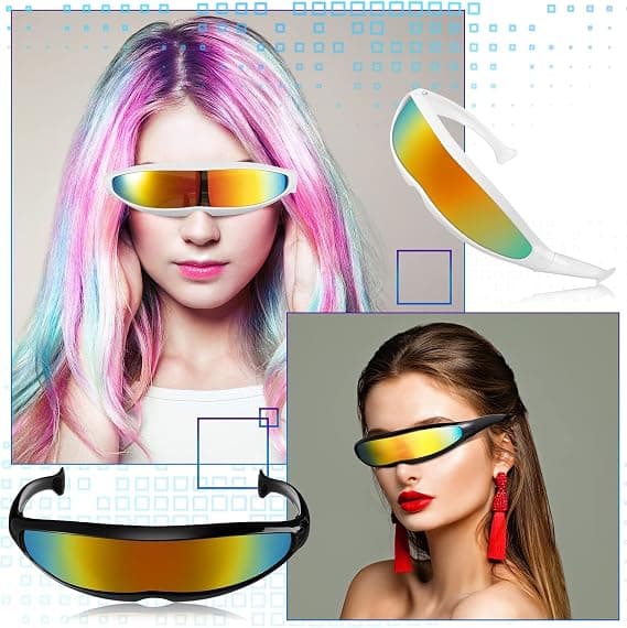 2 Par Future Warrior Briller, Alien Cyclops Solbriller, Cool Fu