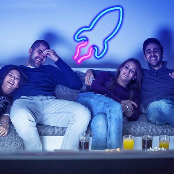 Raket Neonlys, LED Neon Skilt Neon Skilte Lysende Skilte, USB