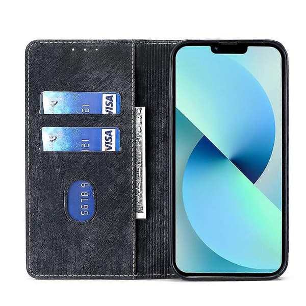 RFID-skyddat magnetiskt läderfodral för Nokia G22 Black