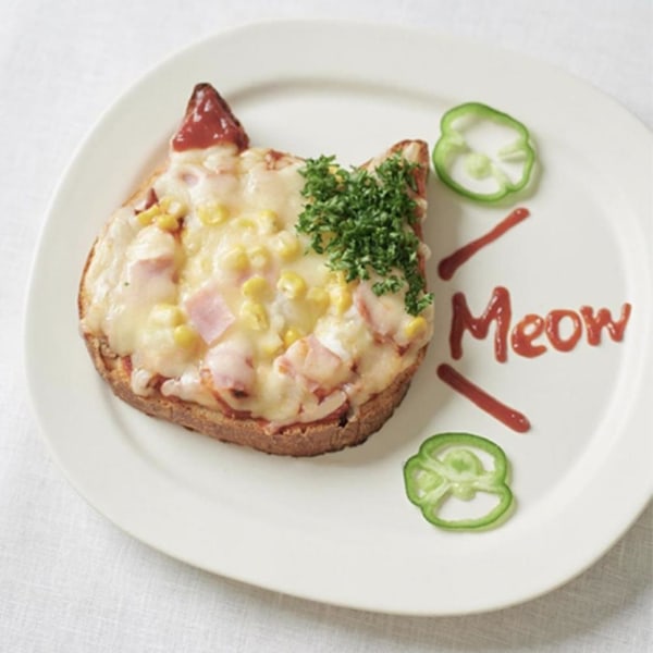 Aluminium Brödform, Katt Toastform, Söt Kattform Brödbakningsform Tårta Toast Bröd Bakform, Svart