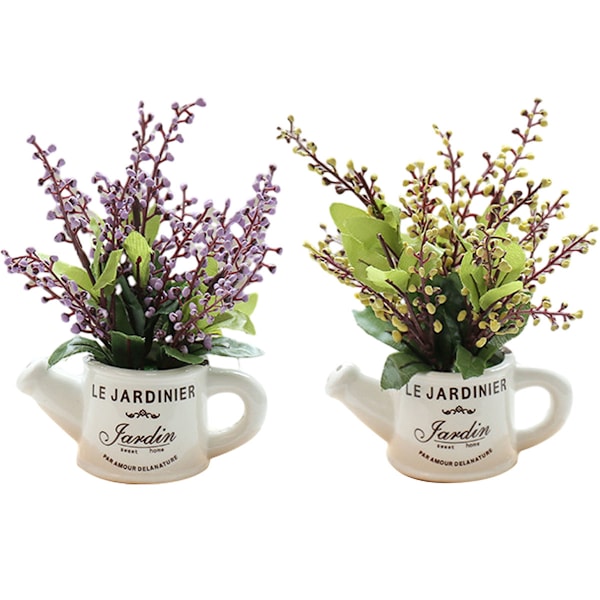 2 stk. Simulerings plante pottedekoration plastik plante potte