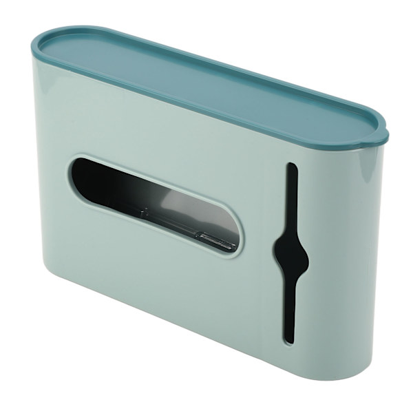 Indkøbspose Dispenser med Synligt Vindue Design Stor Kapacitet Støvsikkert Låg Plastikpose Organizer til Køkken Soveværelse Grøn