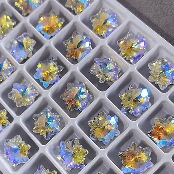 Gör-det-själv hantverk glänsande platt rygg Glas Kristallstenar Set Jewels Nail Decorate Style 3