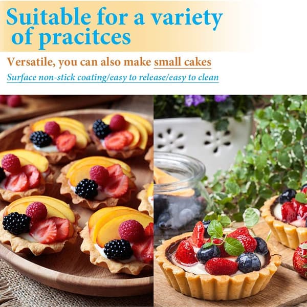 Cupcakeform, mini tærteform i rustfrit stål, muffinform, bageværktøj