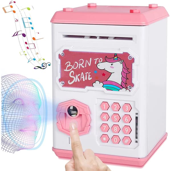 Trendy Cool Bear, Børns Pengebesparende Legetøj med Fingeraftryk