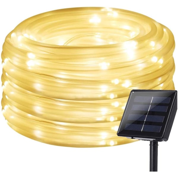Solar Rope Light, 32,8ft/10M 100LED Pipe String Light för
