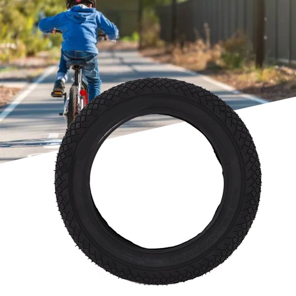 Barn Tjocka halkfria gummidäck Barncykelrutiga mönsterdäckdelar Tillbehör 12x2.125