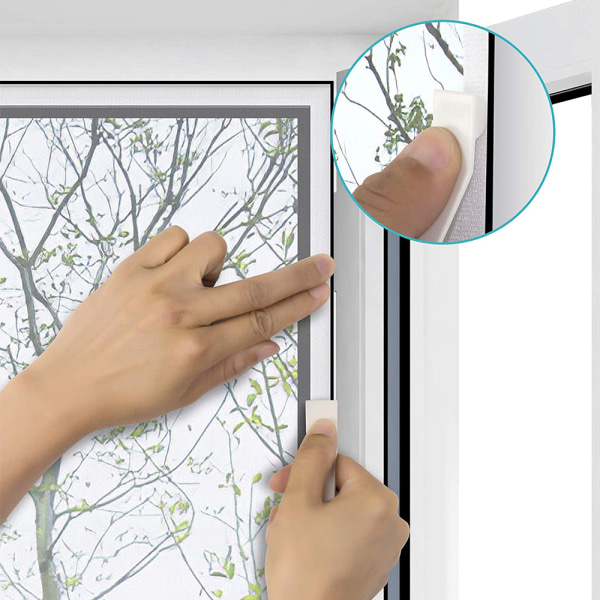 Universal fönster genomskinligt flugnät/tvättbart mesh/justerbar