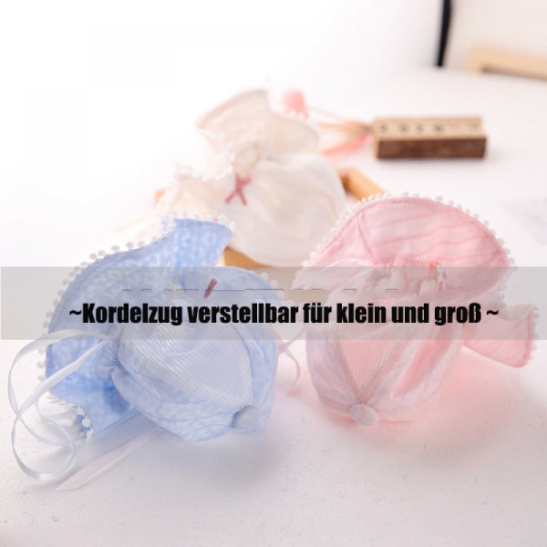 Bob solhatt baby fiskehatt med bred brem solhatt jenter justerbar bomullshatt UV-beskyttelse sommerhatt for barn