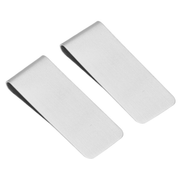 2 st metallpengaclips i rostfritt stål, specialformade miniplånböcker, kreditkortshållare för män (silver)