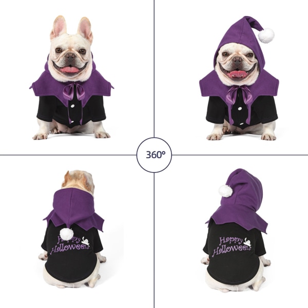 Halloween hunddräkt valpklänning Hundfest tvådelad husdjursväst