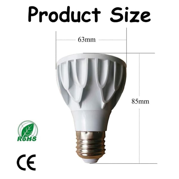 Højeffekt LED par20 spotlight 10W trykstøbt aluminium e27 cob par20 3000K