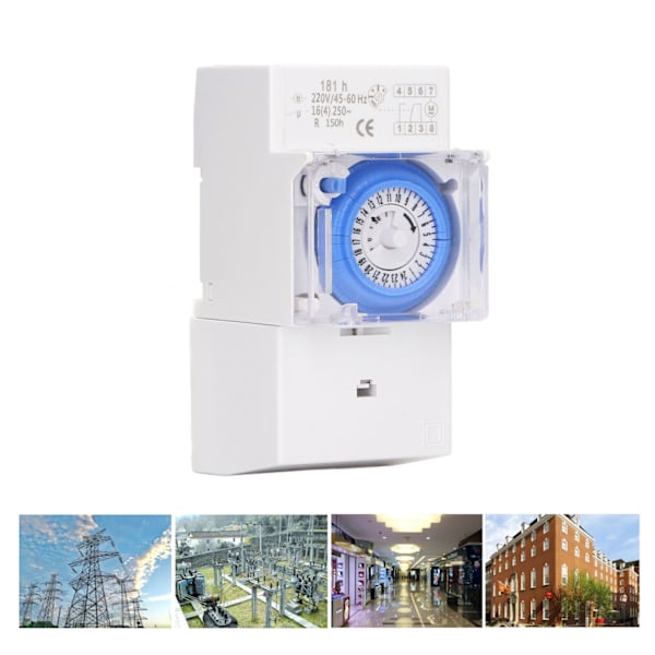 SUL181h Mekanisk Timer med 80mAh Batteri Tidskontrollbryter for Husholdningsbruk 220VAC 2500W
