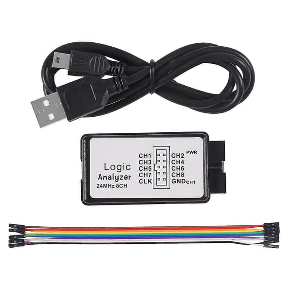 Usb Analyzer Enhet Med Emi Ferrit Ring Usb Kabel 24mhz 8ch 24mhz 8 Kanal Uart Iic Spi Debug