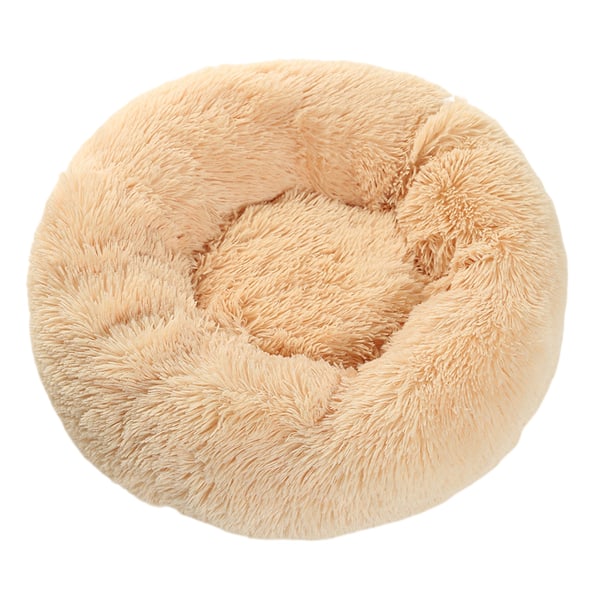 Husdjursbädd Kudde Bo med Fleece Mjuk Bekväm Varm Hund Katt Madrass Pad-50cm Ljus Orange