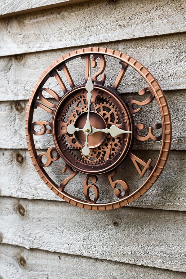 30 cm suuri retro moderni puutarha-, sisä-/ulkokello