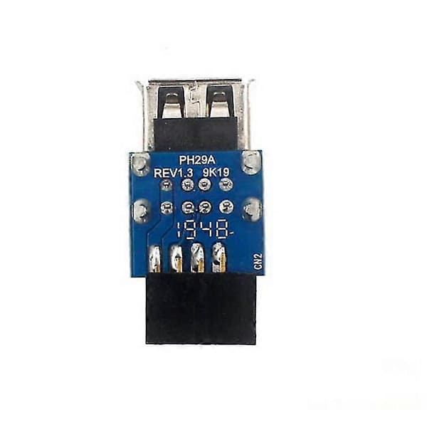 4 stk. 9-pin bundkort til USB 2.0-stik sort bundkort til 2 porte USB 2.0 A hun intern