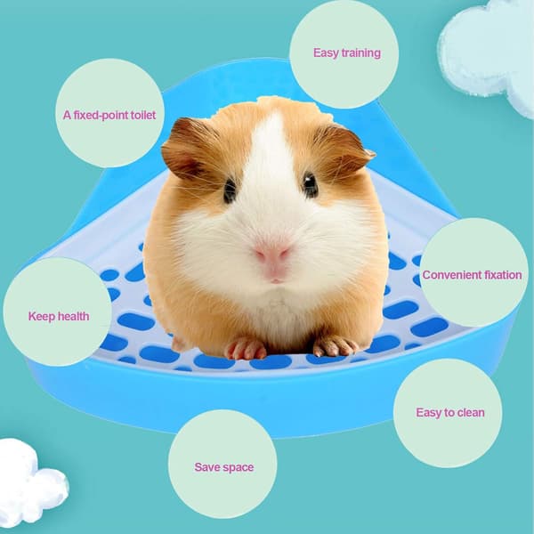 Hörntoalett för potträning för hamster marsvin iller gerbil