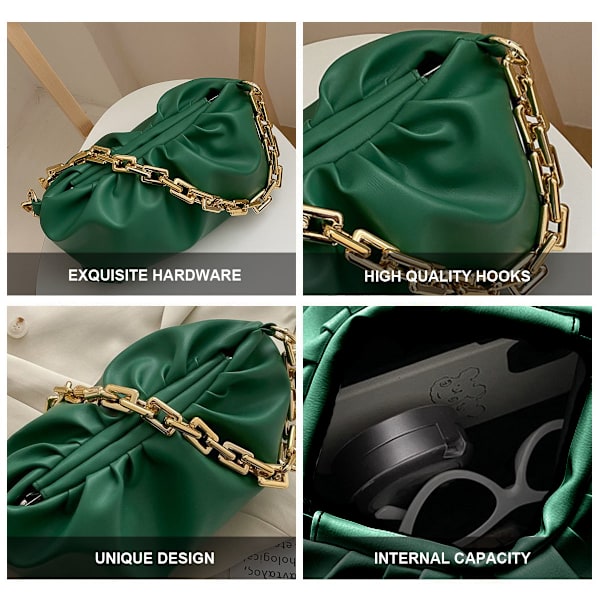 Dames Kæde Taske Sky Formet Dumpling Clutch Pung Plettet Skulder Håndtaske Kæde Taske