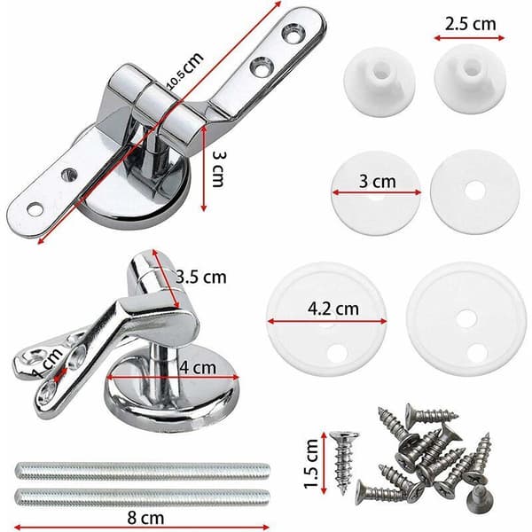 Toalettsits gångjärnsfästen, 2-pack ersättning toalettsits Hi