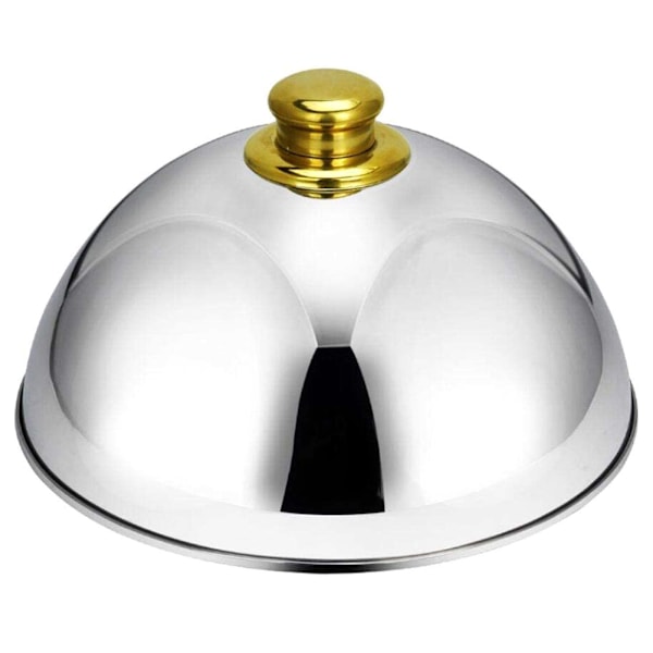 Stainless Steel Cloche Food Cover Dome Serving Plate Dish Dining Dinner for Home Kitchen Restaurant Cafe