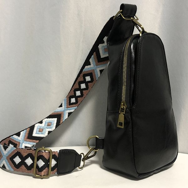 Dames midjeveske solid farge messenger bag mote skulder