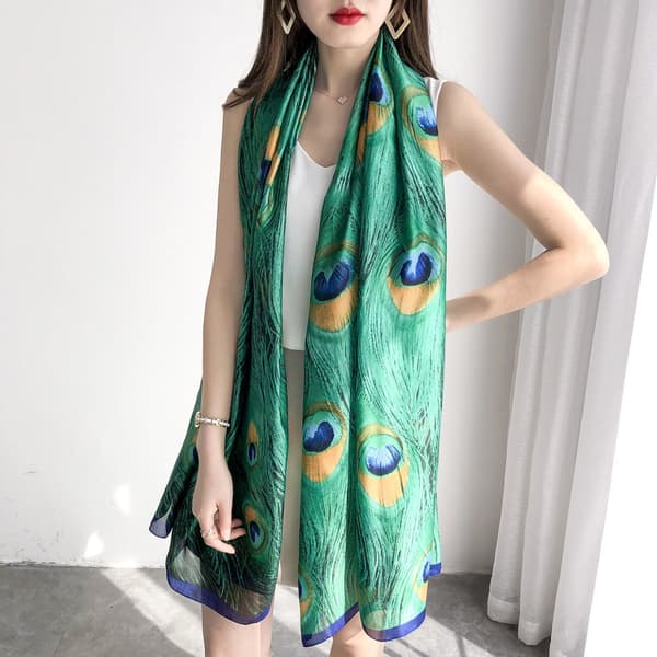 Mulberry Silketørklæde Langt Satintørklæde Modedesigner Tørklæde Letvægts Wraps