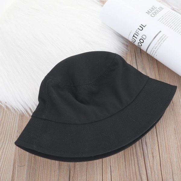 Fischerhut Dam Eimerhut Enfärgad Solskydd Bucket Hat med UV-skydd Solhatt Vit Svart Fällbar Sommar Utomhus Sporthatt Fiskehatt Herrar