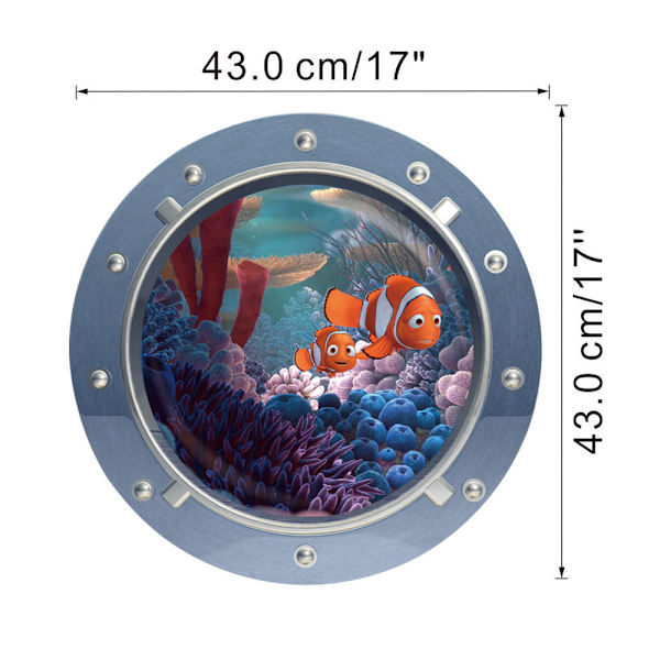 1 kpl Irrotettava 3D Merimaisema Seinätarra Anim