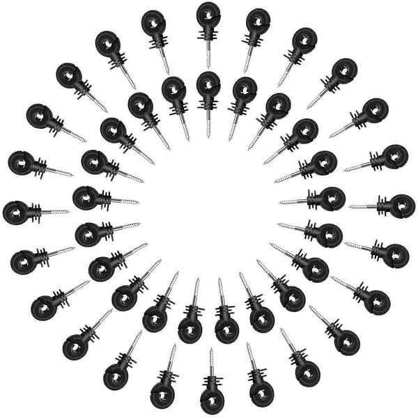 25 stk. Elektrisk gjerdeisolator Skru-inn Isolator Gjerdering Stolpe Trestolpeisolator, husdyrgjerde