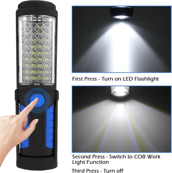 Blått inspeksjonslys, oppladbart LED-lys, oppladbart LED wo