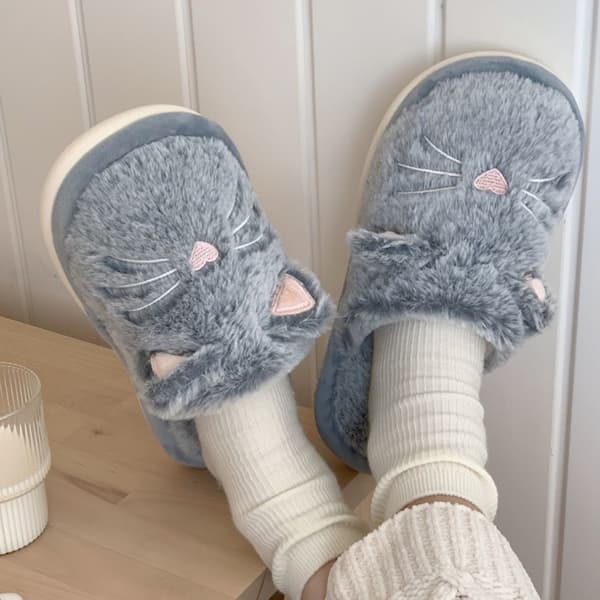 Hjemmesko til kvinder Fuzzy Søde Dyr Memory Foam Indendørs Hjemmesko Påske Thanksgiving Jule Hjemmesko