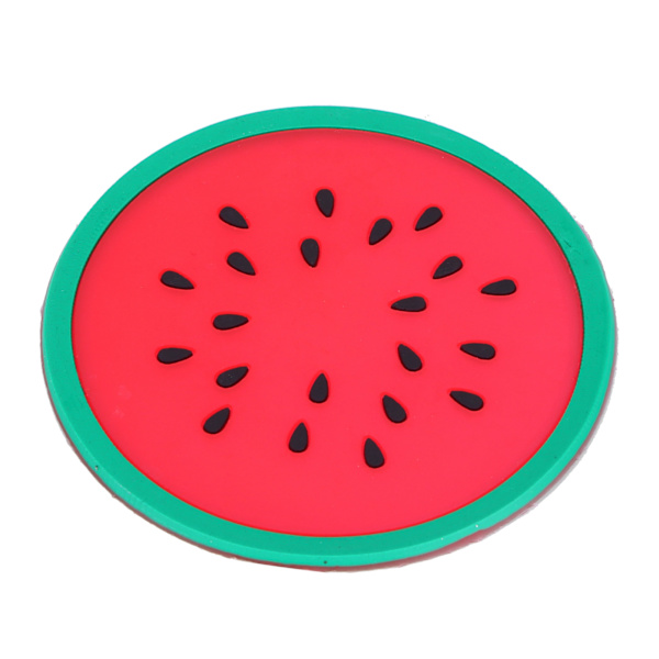 Vattenmelon fruktform Underlägg Bordsunderlägg Silikon Kopp Dryckshållare Matta Kökstillbehör