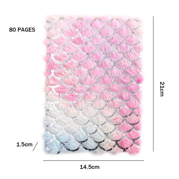 Plysch Fish Scale Notebook Set - Glitter Diary for Kids Flashing