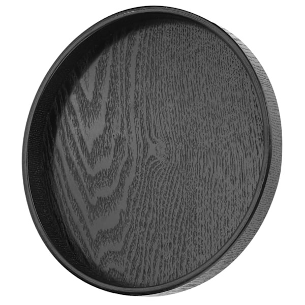 Rund Serveringsbrett i Massivt Tre for Te, Kaffe, Snacks, Mat, Restaurant, 24cm