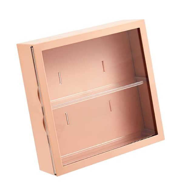 Figur Vitrineskab, Multifunktionel Transparent Vitrine til Hjemmekontor Bordpladeudstillinger, Rektangulær Form Design Stor Kapacitet, Væg