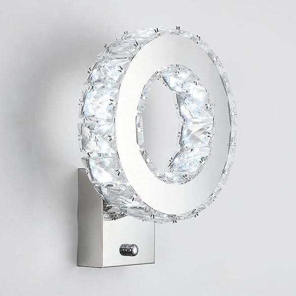 Taklampa för matsal och vardagsrum, kristalltaklampa 3 ringar design Direktstart utan flimmer Enkel installation för sovrum flickrum