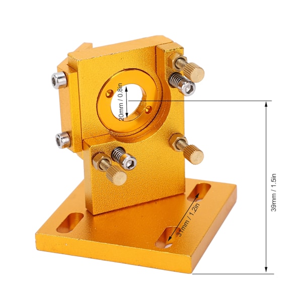 Lasergraveringsmaskine Linse Ramme Komplett Hovedsæt Fokuseringsbeslag Tilbehør Golden50.8