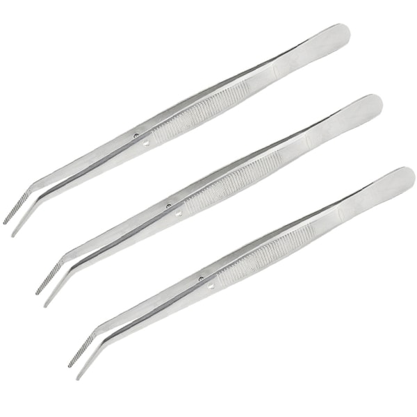 3 Pieces Bent Tip Tweezers, Jewelry Hobby Coin Stamp Tweezers Tools, Tweezer clip dental department