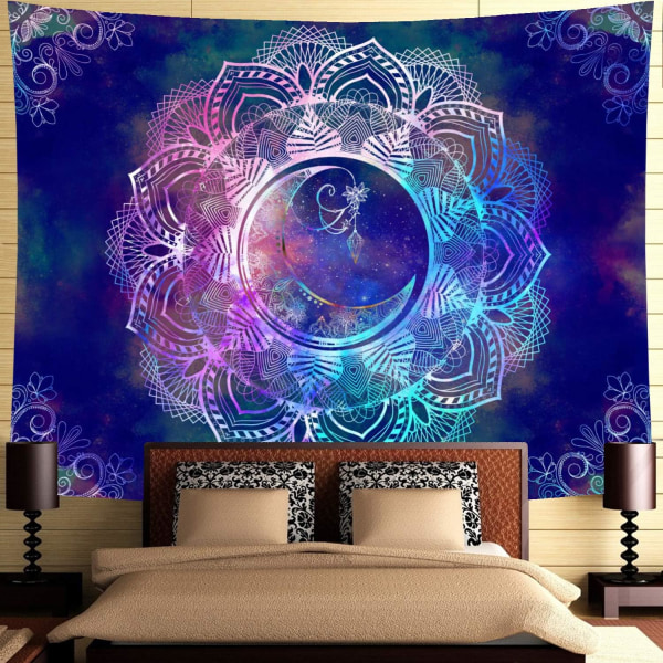 Tapestry Blue Starry Night Tapestry Mandala Celestial Moon Tapes