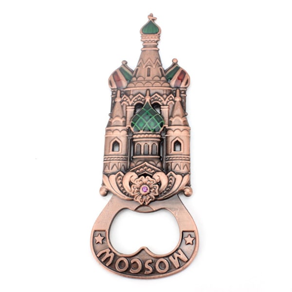 Komposit Guld Ros Påfågel Magnet Ölflasköppnare, Vintage Slott Ölflasköppnare, Utsökt Hantverk Enkel Öppning För Kök Eller
