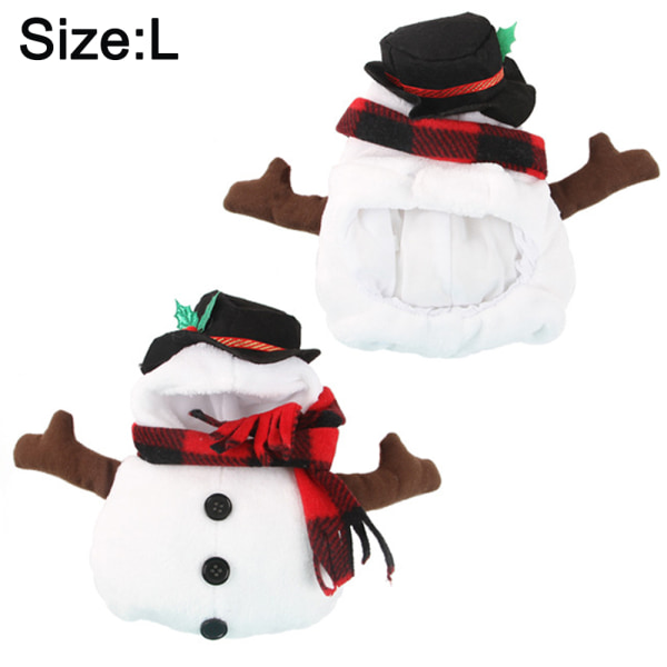 Husdjur snögubbe kostym hund katt rolig kostym husdjur upprätt kostym