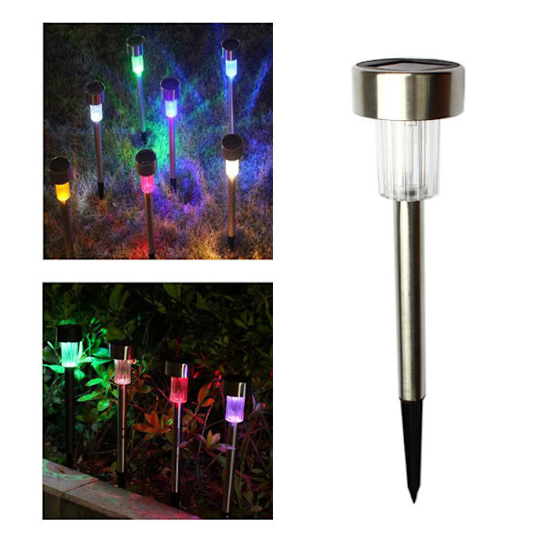 Sett med 2 solcelle LED hagelys, farget lys