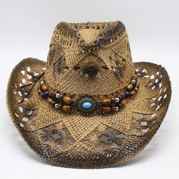 Cowboyhatt halmhatt herr sommarhatt westernhatt UV-skydd solhatt Panamahatt