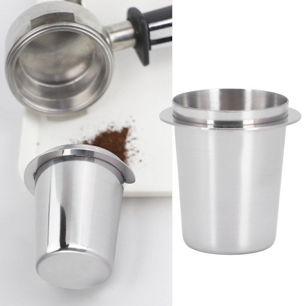 51mm Rostfritt Stål Kaffe Maskin Handtag Dosering Kopp Mugg Kaffe Pulver Matare Del