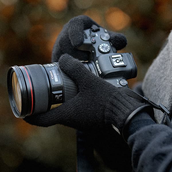 Grab fleece varme damehandsker Touch screen varme handsker strikket vinter